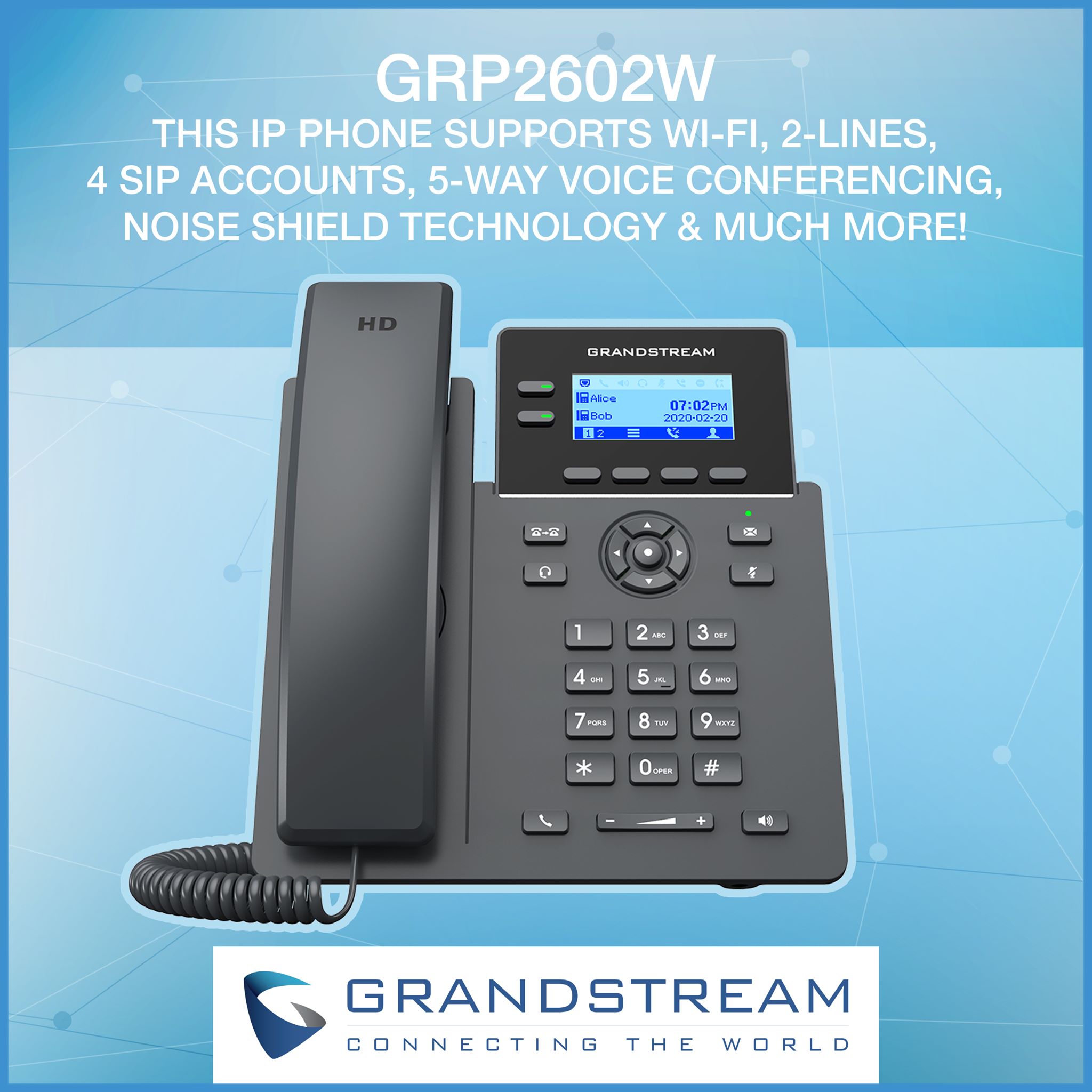 Grandstream GRP2602W WiFi IP Phone 1